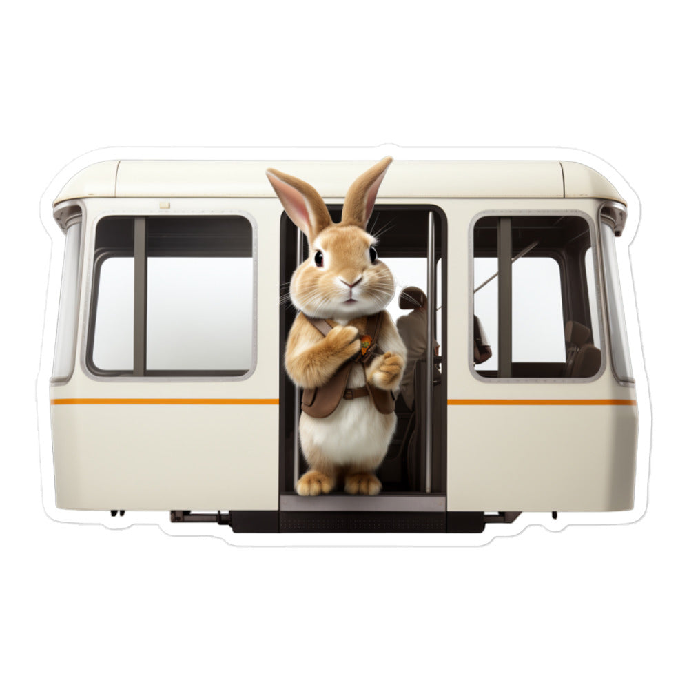 Cinnamon Transit Operator Bunny Sticker - Stickerfy.ai