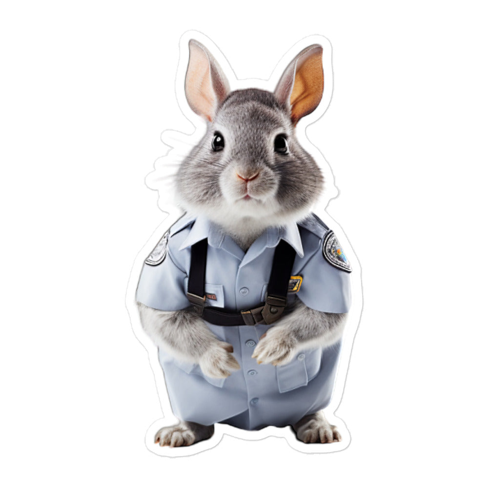 Chinchilla Transit Operator Bunny Sticker - Stickerfy.ai