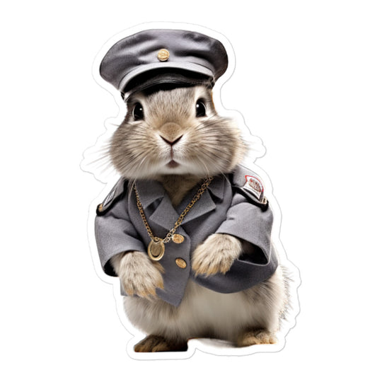 Chinchilla Transit Operator Bunny Sticker - Stickerfy.ai