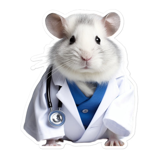 Chinchilla Compassionate Doctor Bunny Sticker - Stickerfy.ai