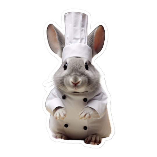 Chinchilla Chef Bunny Sticker - Stickerfy.ai