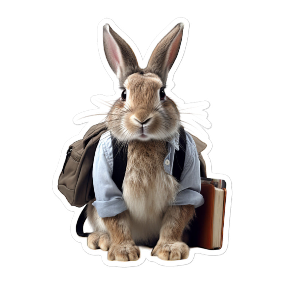 Dutch Enthusiastic Student Bunny Sticker - Stickerfy.ai