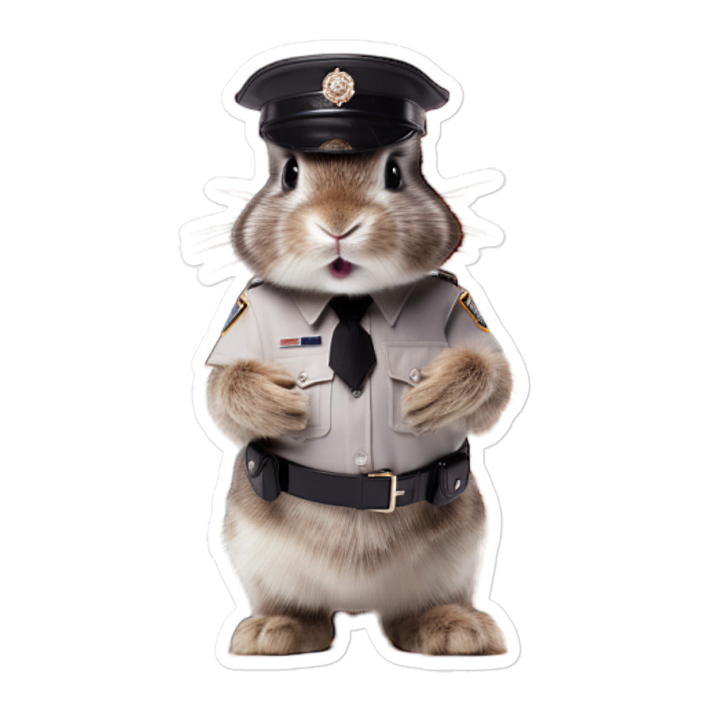 Dutch Security Officer Bunny Sticker - Stickerfy.ai
