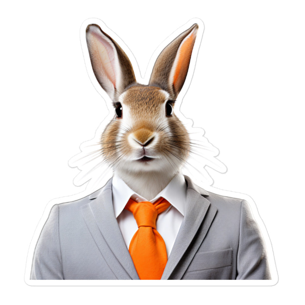 Dutch Persuasive Sales Bunny Sticker - Stickerfy.ai