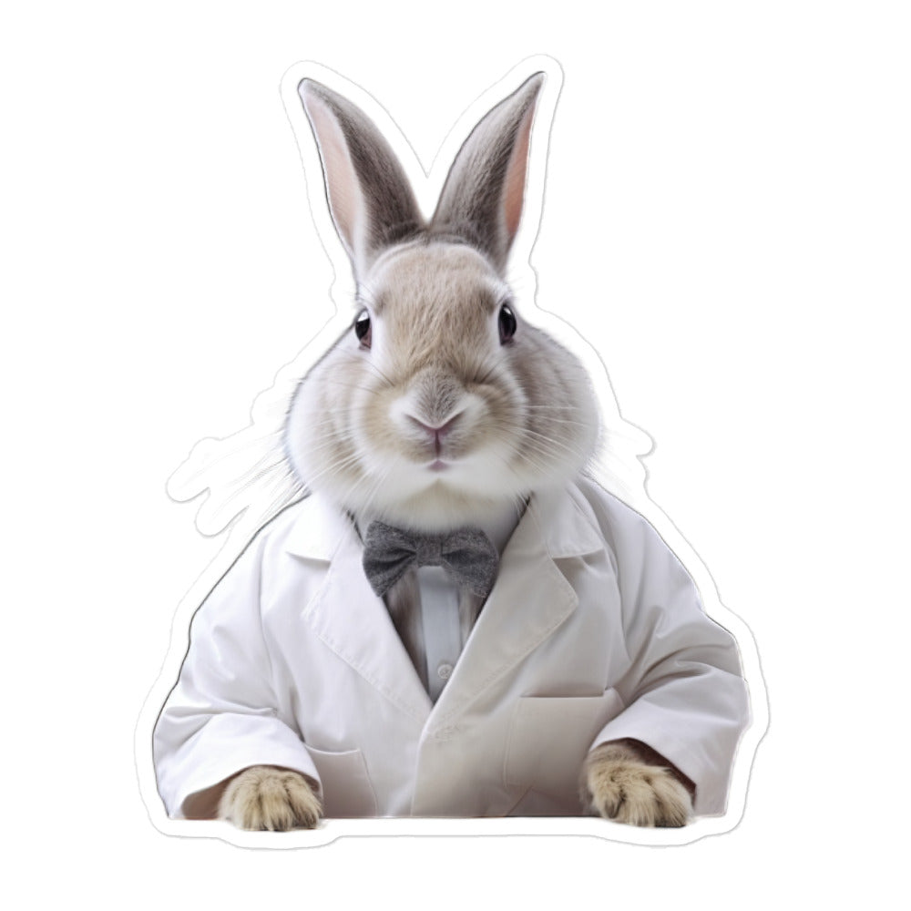 Dutch Knowledgeable Pharmacist Bunny Sticker - Stickerfy.ai