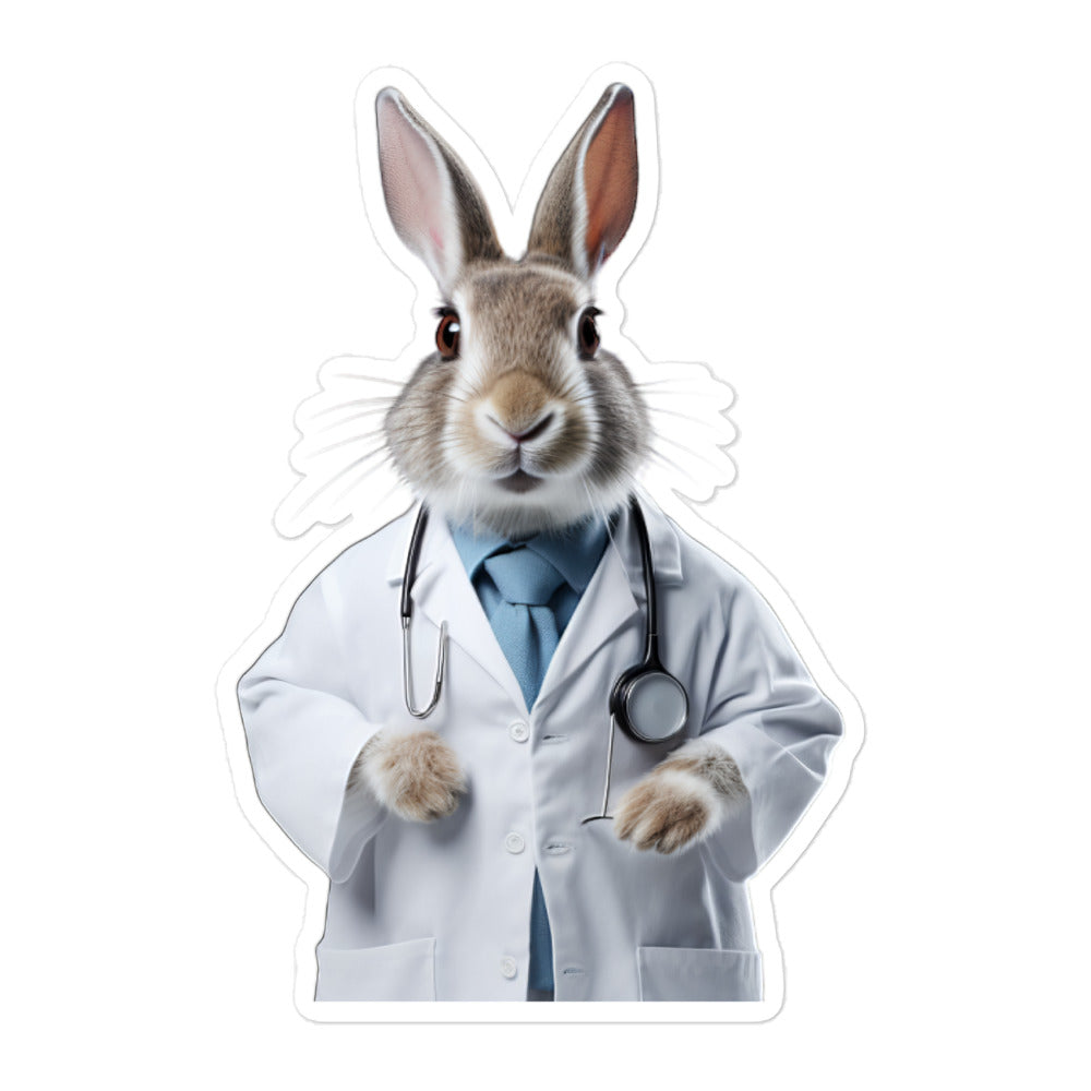 Dutch Compassionate Doctor Bunny Sticker - Stickerfy.ai