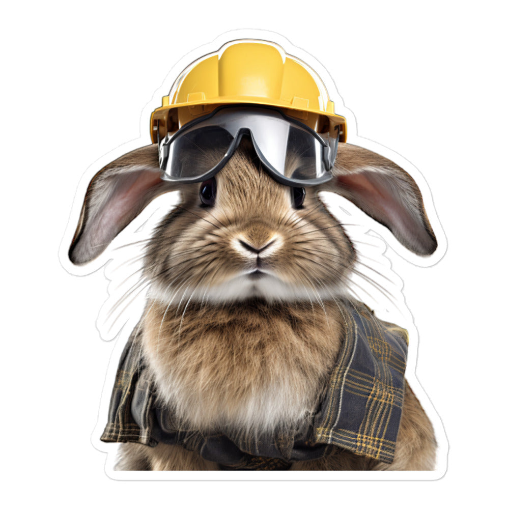 Dutch Contractor Bunny Sticker - Stickerfy.ai