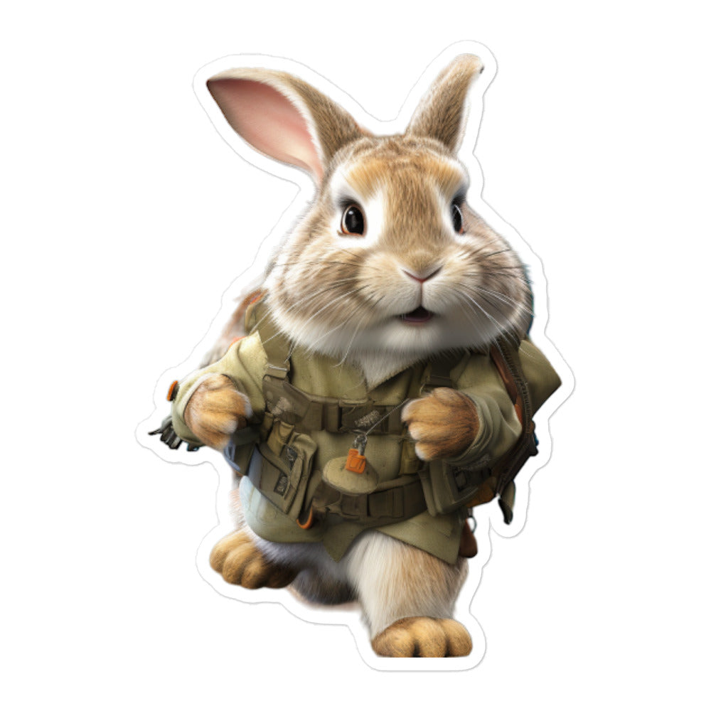 Dwarf Hotot Transit Operator Bunny Sticker - Stickerfy.ai