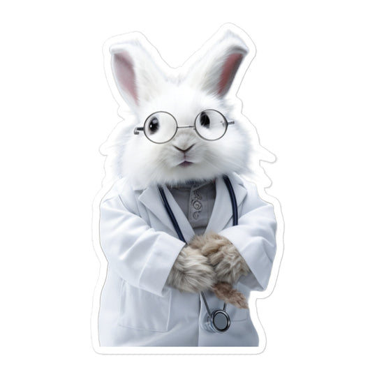 Dwarf Hotot Compassionate Doctor Bunny Sticker - Stickerfy.ai