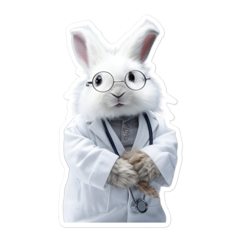 Dwarf Hotot Compassionate Doctor Bunny Sticker - Stickerfy.ai