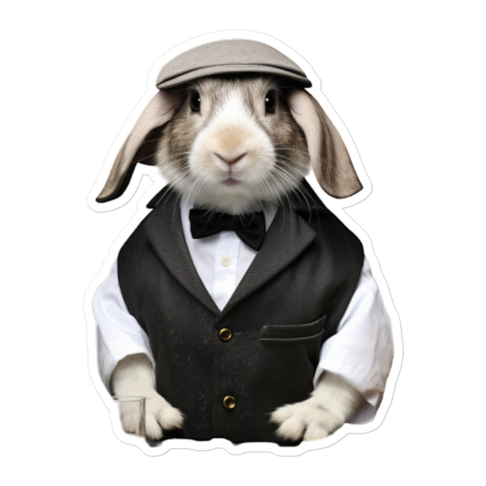 English Lop Knowledgeable Pharmacist Bunny Sticker - Stickerfy.ai