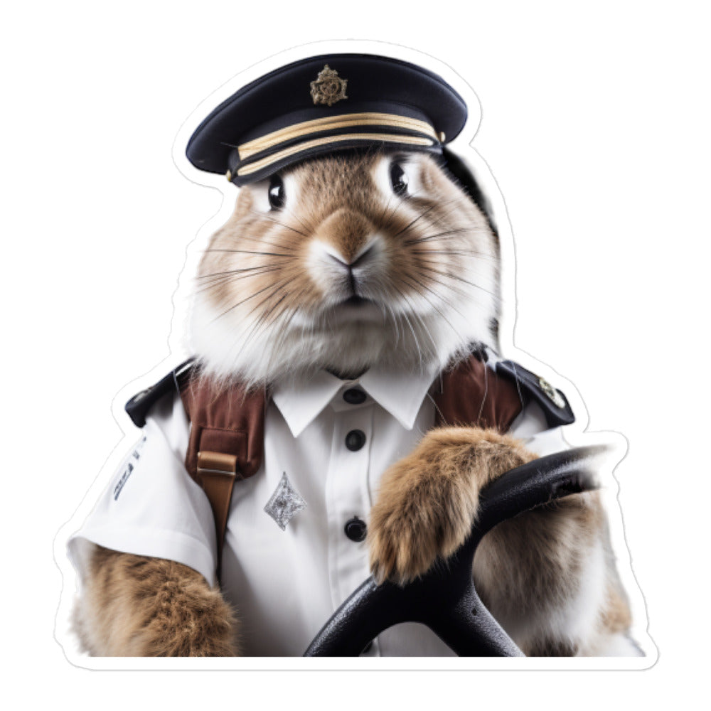 English Spot Transit Operator Bunny Sticker - Stickerfy.ai