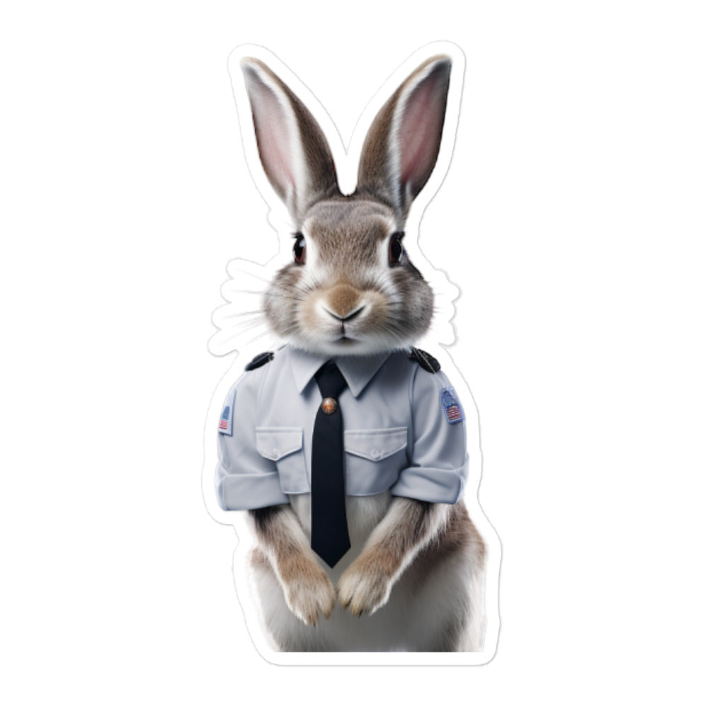 English Spot Security Officer Bunny Sticker - Stickerfy.ai