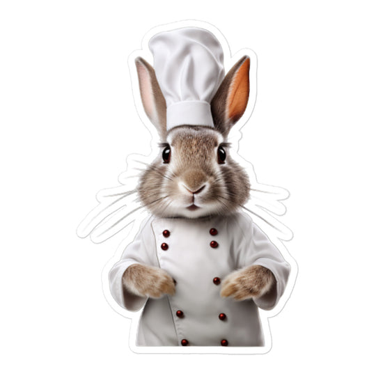 English Spot Chef Bunny Sticker - Stickerfy.ai