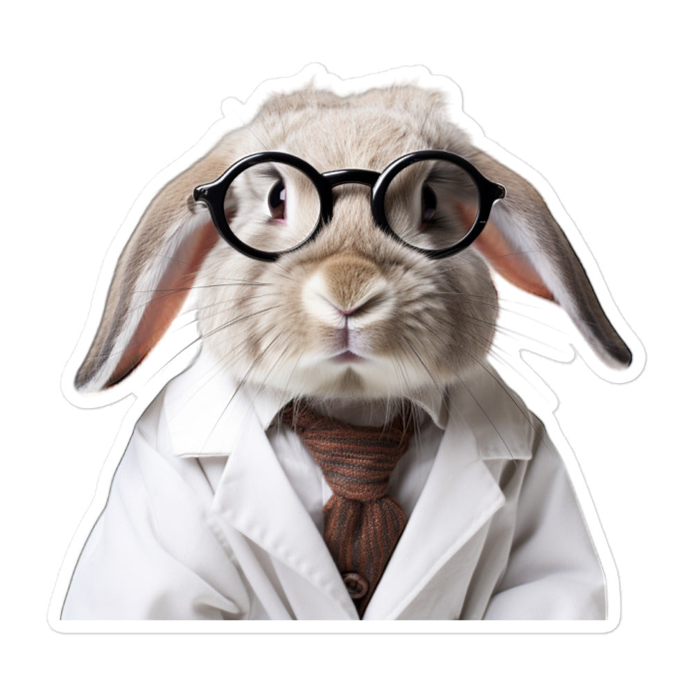 Flemish Giant Compassionate Doctor Bunny Sticker - Stickerfy.ai