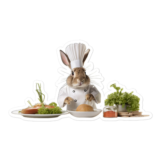 Flemish Giant Chef Bunny Sticker - Stickerfy.ai