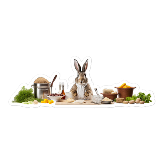 Flemish Giant Chef Bunny Sticker - Stickerfy.ai