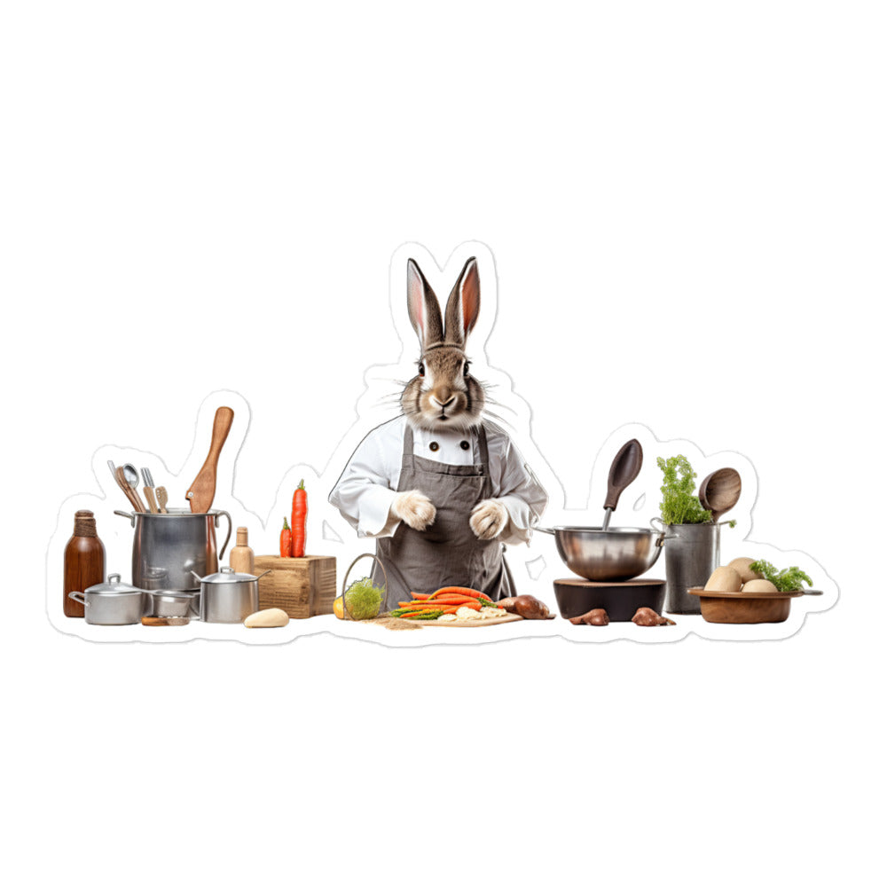 Flemish Giant Chef Bunny Sticker - Stickerfy.ai