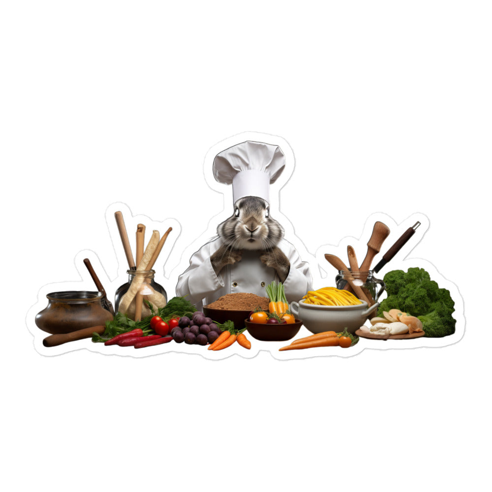 Flemish Giant Chef Bunny Sticker - Stickerfy.ai