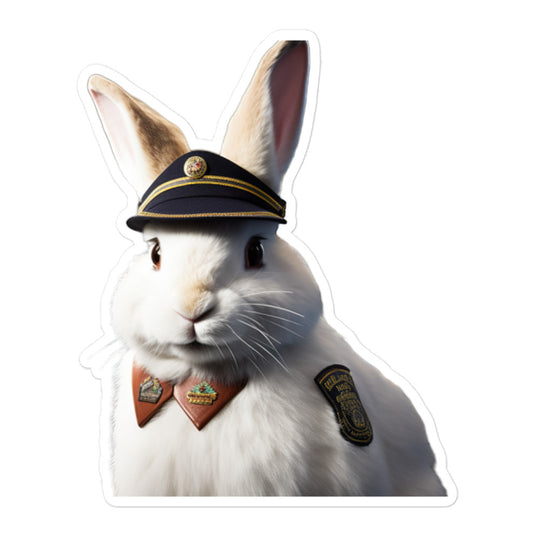 Florida White Transit Operator Bunny Sticker - Stickerfy.ai