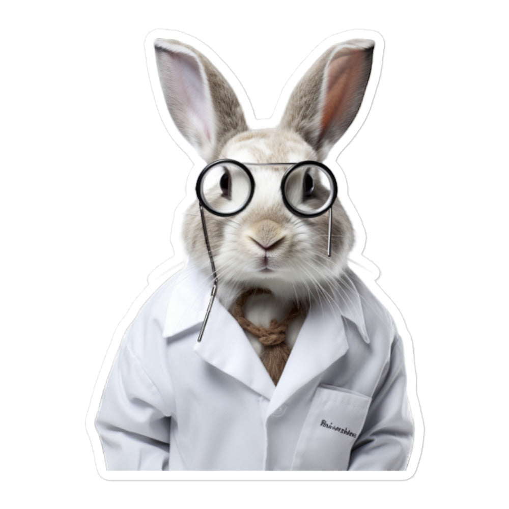 Florida White Compassionate Doctor Bunny Sticker - Stickerfy.ai