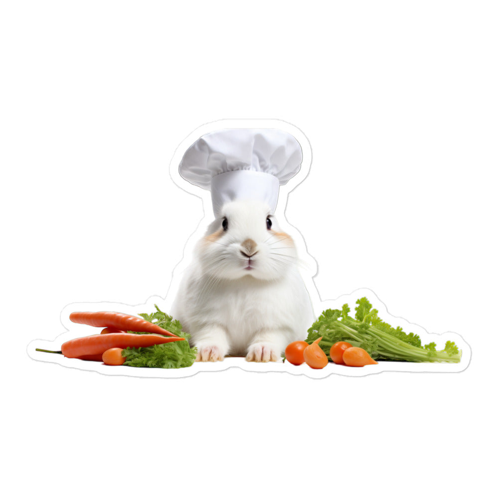 Florida White Chef Bunny Sticker - Stickerfy.ai