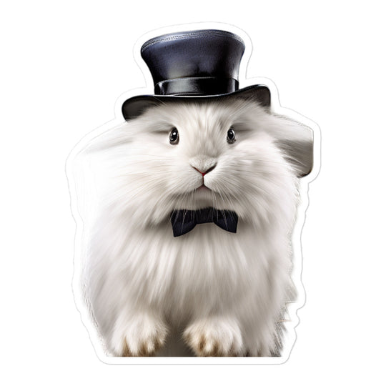 French Angora Transit Operator Bunny Sticker - Stickerfy.ai