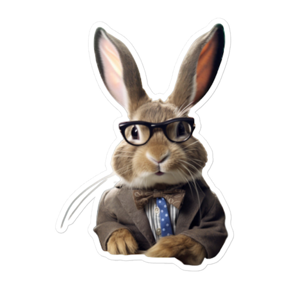 Havana Enthusiastic Student Bunny Sticker - Stickerfy.ai