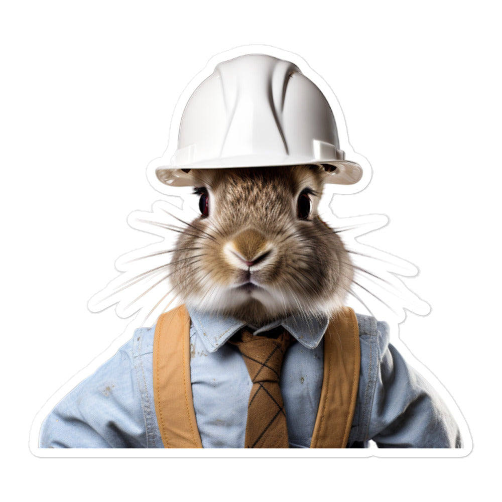 Havana Contractor Bunny Sticker - Stickerfy.ai