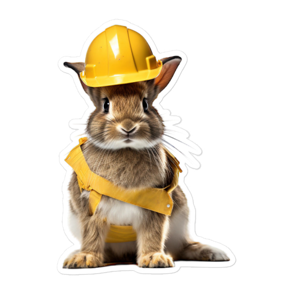 Havana Contractor Bunny Sticker - Stickerfy.ai