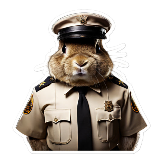 Himalayan Security Officer Bunny Sticker - Stickerfy.ai