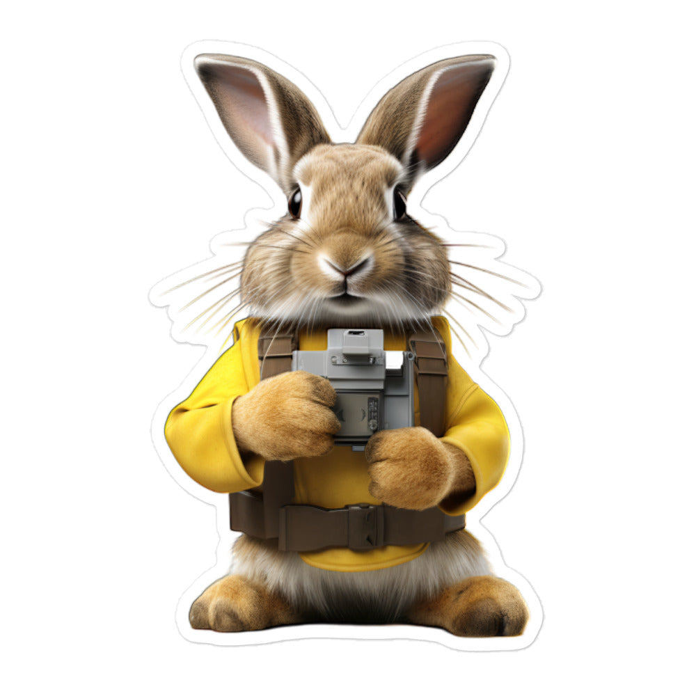 Himalayan Contractor Bunny Sticker - Stickerfy.ai