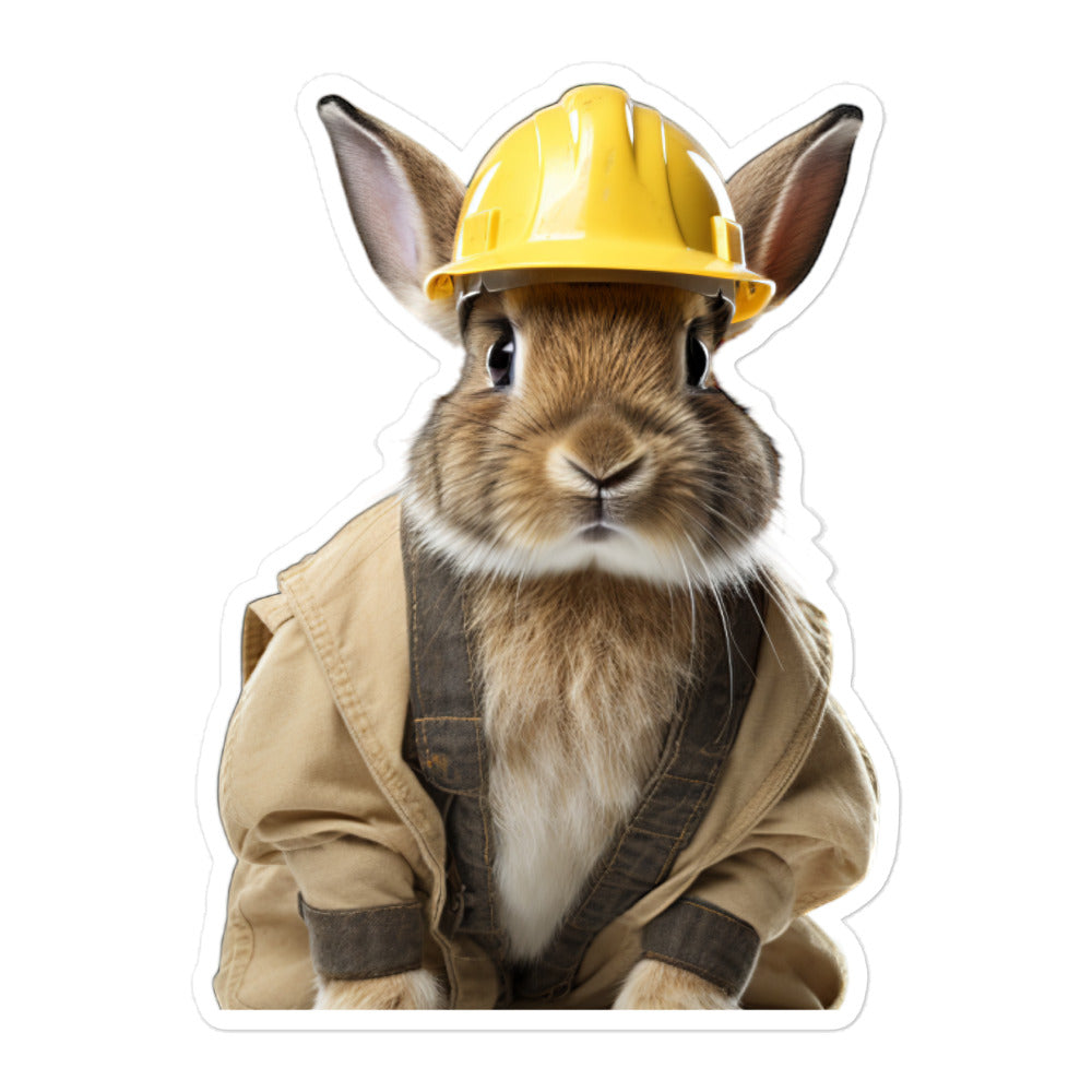 Himalayan Contractor Bunny Sticker - Stickerfy.ai