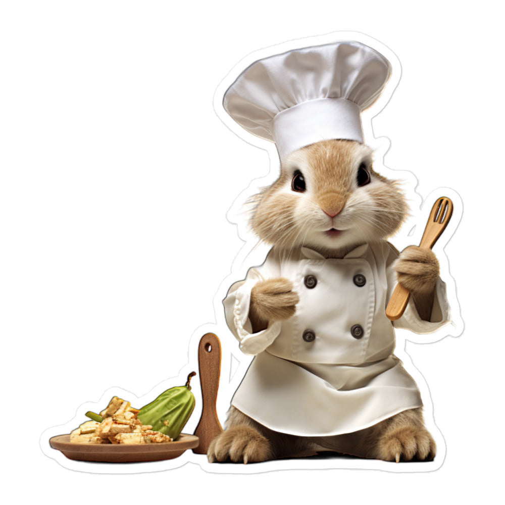 Himalayan Chef Bunny Sticker - Stickerfy.ai