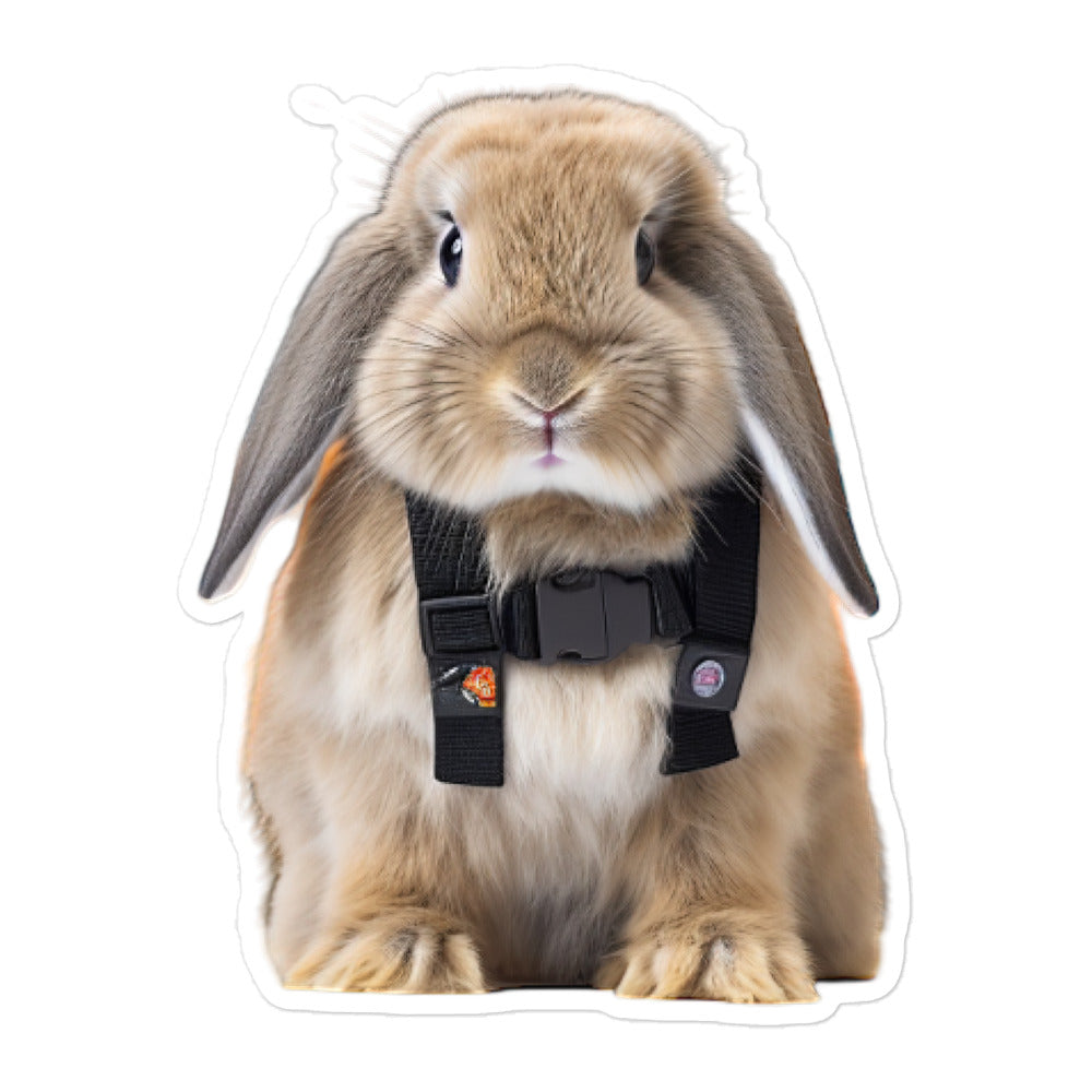 Holland Lop Transit Operator Bunny Sticker - Stickerfy.ai