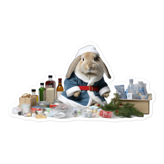 Holland Lop Knowledgeable Pharmacist Bunny Sticker - Stickerfy.ai