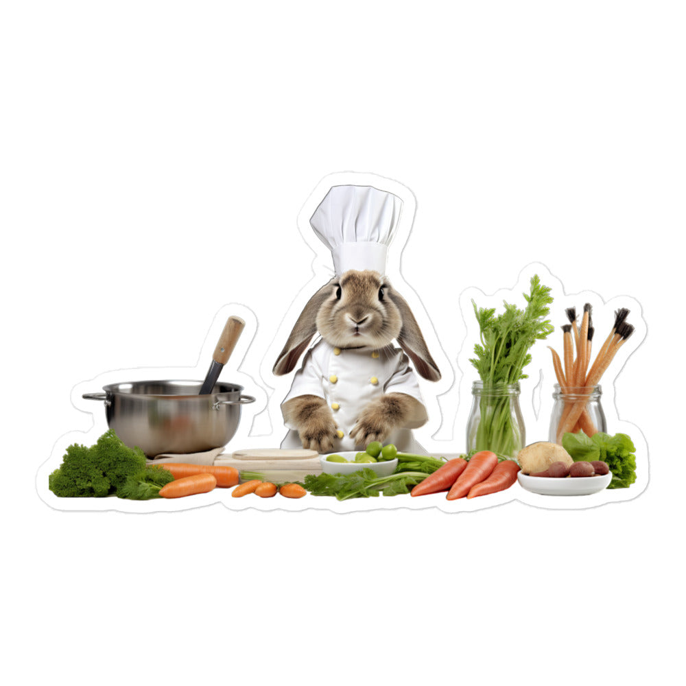 Holland Lop Chef Bunny Sticker - Stickerfy.ai