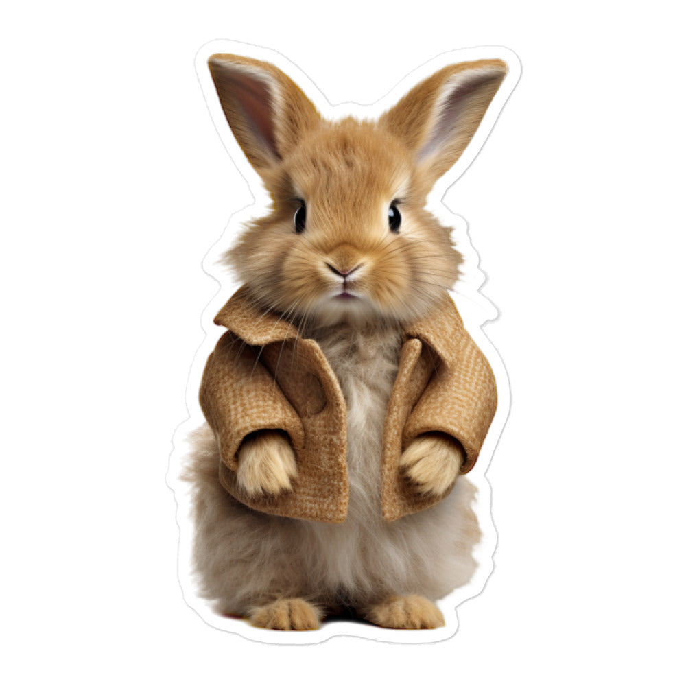 Jersey Wooly Persuasive Sales Bunny Sticker - Stickerfy.ai