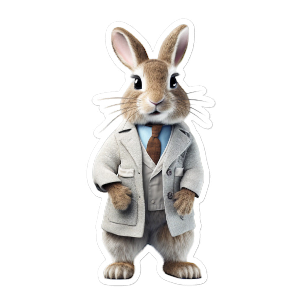 Jersey Wooly Knowledgeable Pharmacist Bunny Sticker - Stickerfy.ai