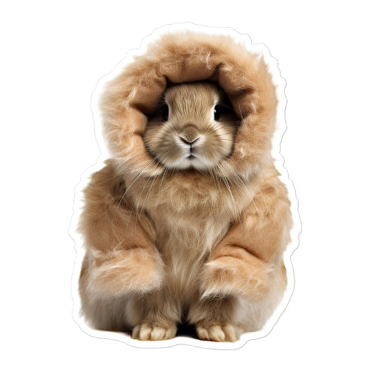 Jersey Wooly Persuasive Sales Bunny Sticker - Stickerfy.ai