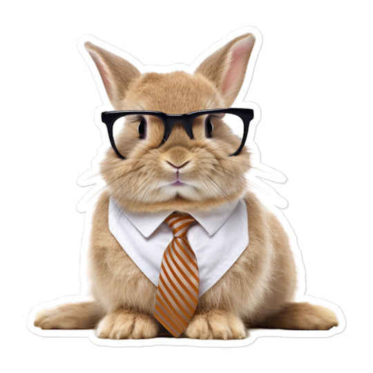 Jersey Wooly Persuasive Sales Bunny Sticker - Stickerfy.ai