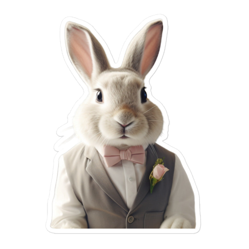 Jersey Wooly Welcoming Hotel Bunny Sticker - Stickerfy.ai