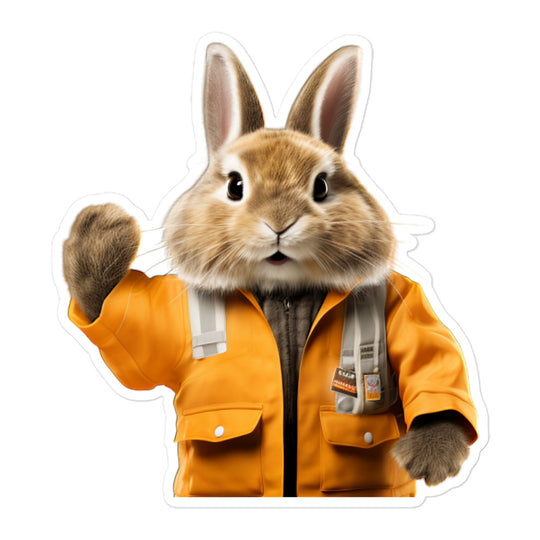 Jersey Wooly Transit Operator Bunny Sticker - Stickerfy.ai