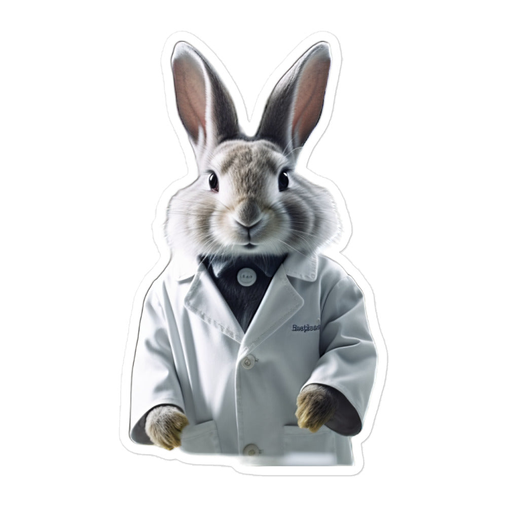 Jersey Wooly Knowledgeable Pharmacist Bunny Sticker - Stickerfy.ai