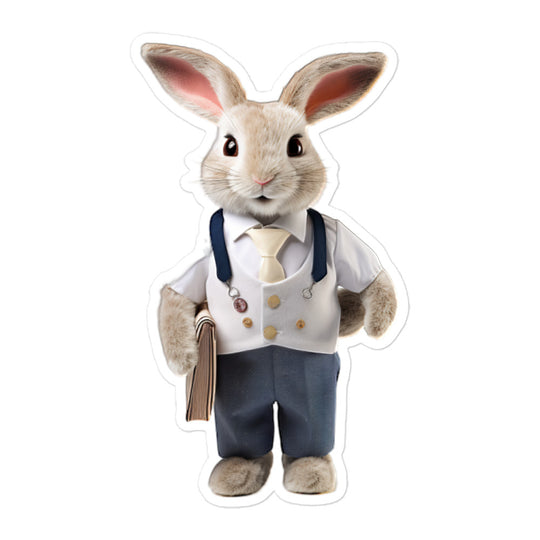Jersey Wooly Welcoming Hotel Bunny Sticker - Stickerfy.ai