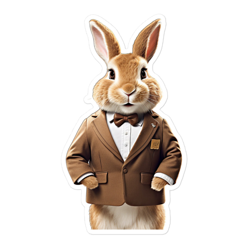 Jersey Wooly Welcoming Hotel Bunny Sticker - Stickerfy.ai