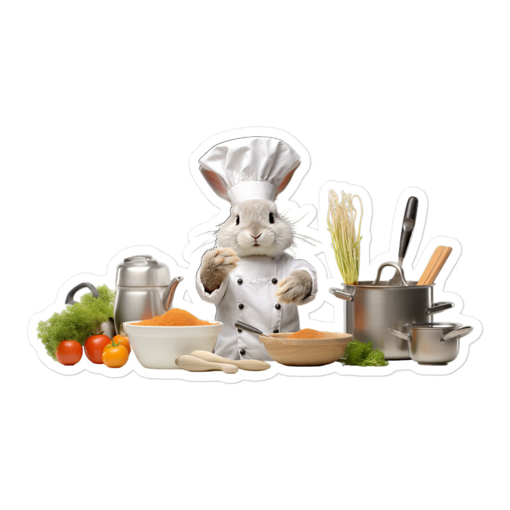 Jersey Wooly Chef Bunny Sticker - Stickerfy.ai
