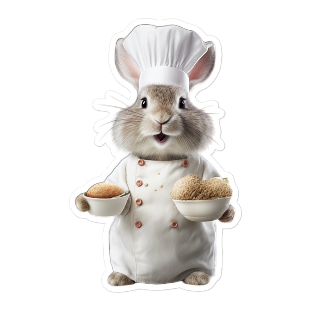 Jersey Wooly Chef Bunny Sticker - Stickerfy.ai
