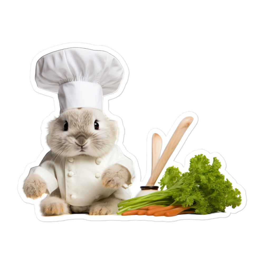 Jersey Wooly Chef Bunny Sticker - Stickerfy.ai