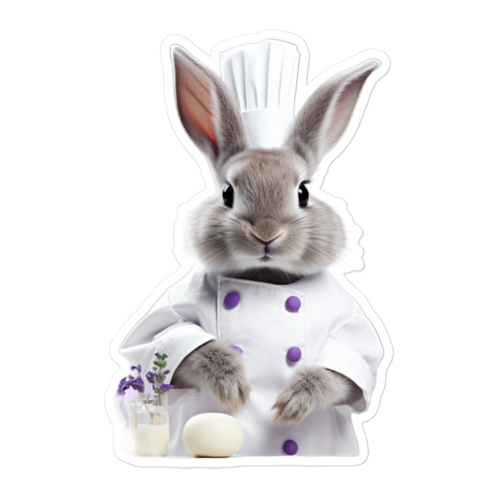 Lilac Chef Bunny Sticker - Stickerfy.ai